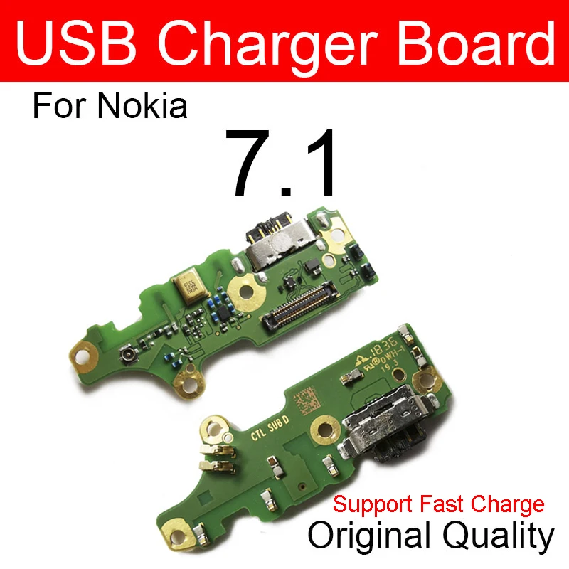 Плата порта Usb для зарядки Nokia 7 1 TA 1085 1095 1096 1100 Зарядное устройство модуль
