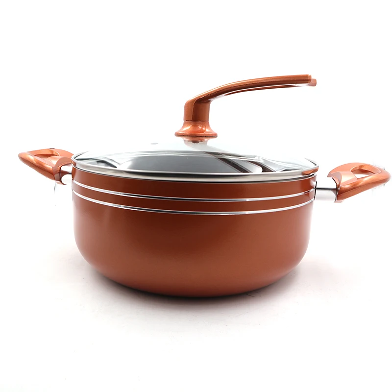 Master Star New 4L Copper Soup Pot Frying Pan Non-stick Coating Pot Gas Cooker Factory outlet
