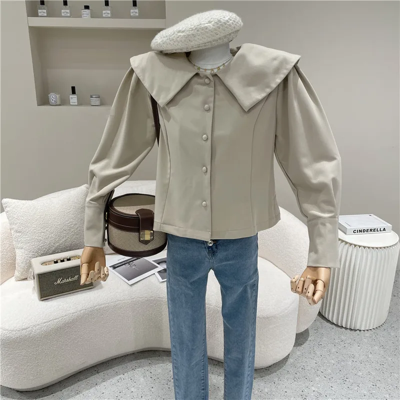

Women's Spring Summer 2021 Niche Design Fashion Loose Long Sleeve Casual Versatile Shirt Top