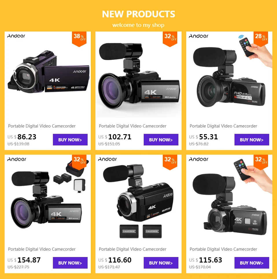Andoer HDV-201LM 1080P FHD Цифровая видеокамера DV рекордер 24MP 16X цифровой зум 3,0 дюймовый ЖК-экран