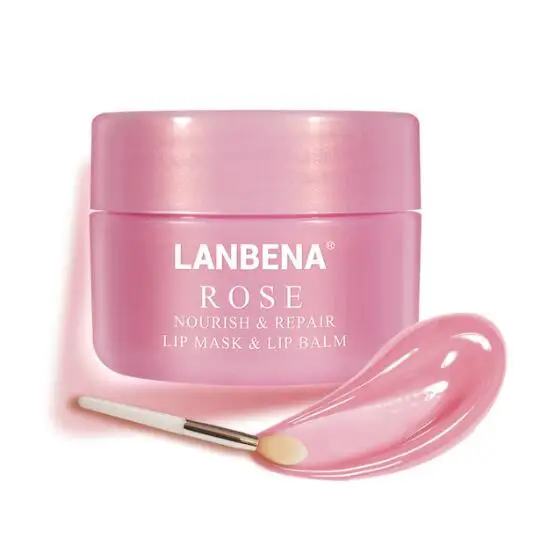rose lip mask LANBENA маска для губ нашивка губы бальзам увлажняющий увеличивающий бальзам для губ крем скраб отшелушивающий увлажняющий питание восстановление тонкой линии губ масло - Цвет: rose lip mask