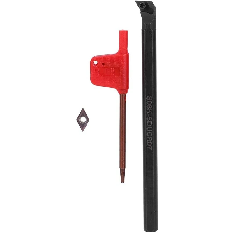 Lathe Tool Holder Set S08K-SDUCR07 DCMT0702 Blade Insert Boring Bar for Semi-Finishing Finishing Promotion | Инструменты