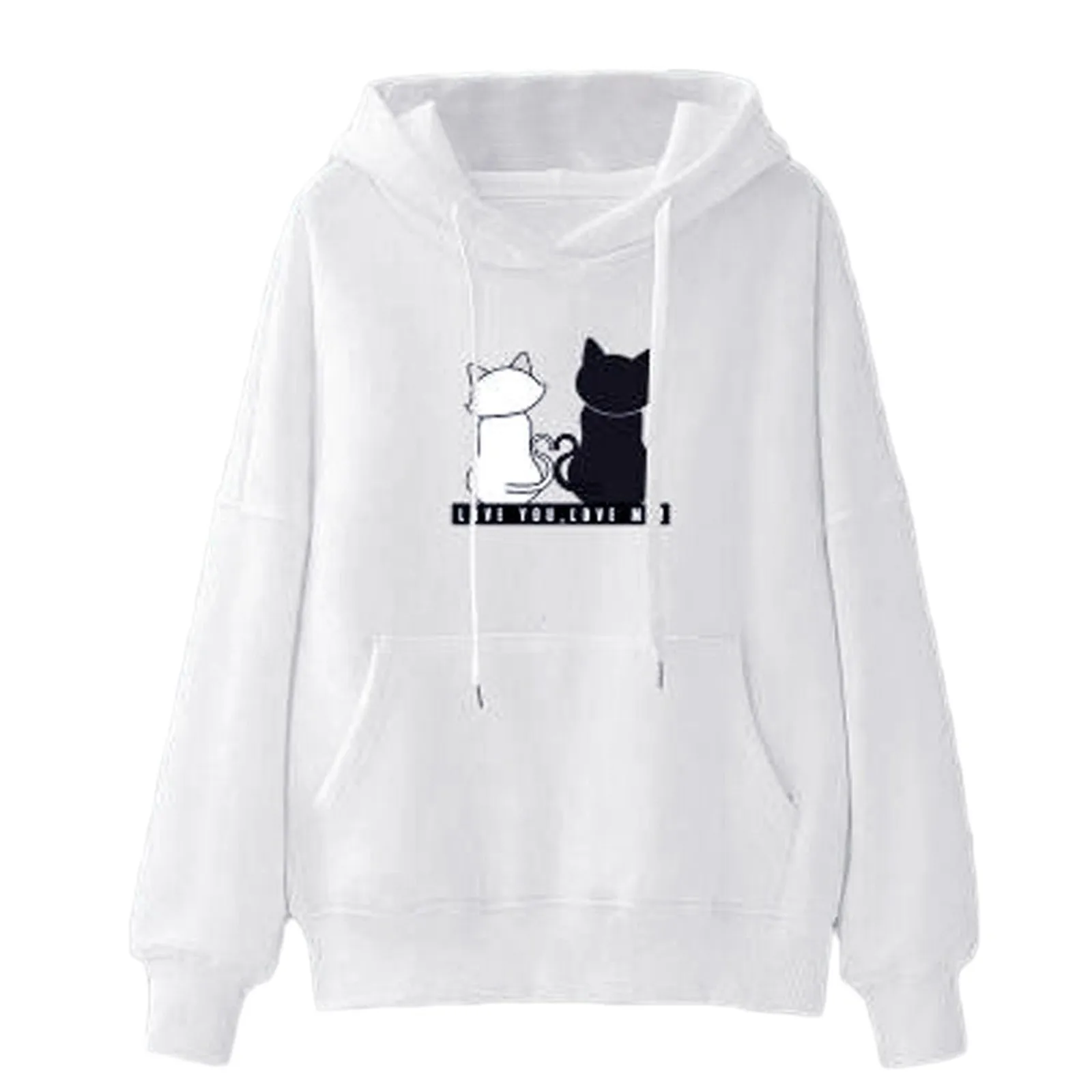Print Kawaii Oversized Hoodie Long Sleeve Hoodies Women Print Sweatshirts Sudaderas Con Capucha Moletom Feminino Sweetshirts