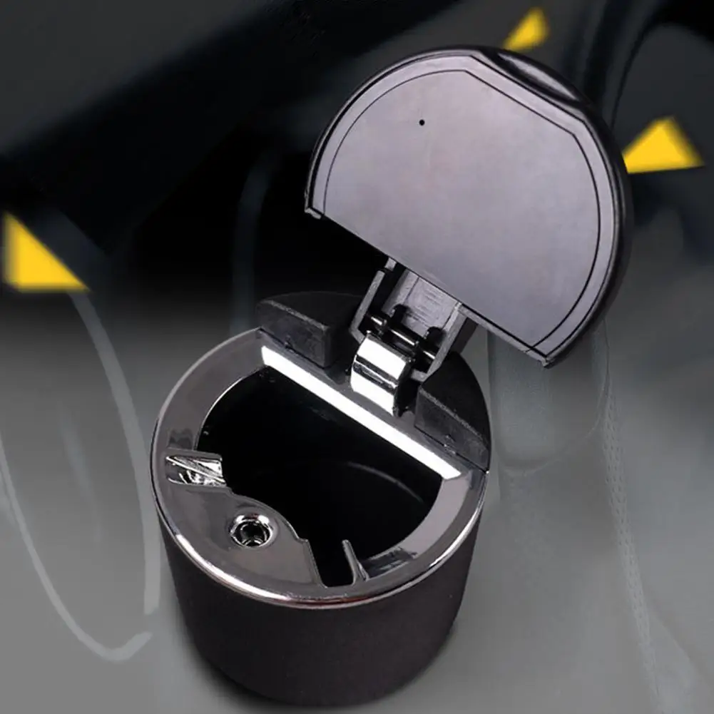 Car Accessories Portable LED Light Ashtray Universal Cigarette Cylinder Holder Styling Family Dual Use | Автомобили и мотоциклы