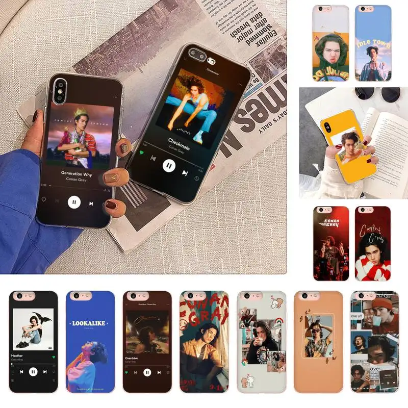 Конан Серый альбом футляр из высокотемпературного ПУ чехол для телефона iPhone X XS MAX