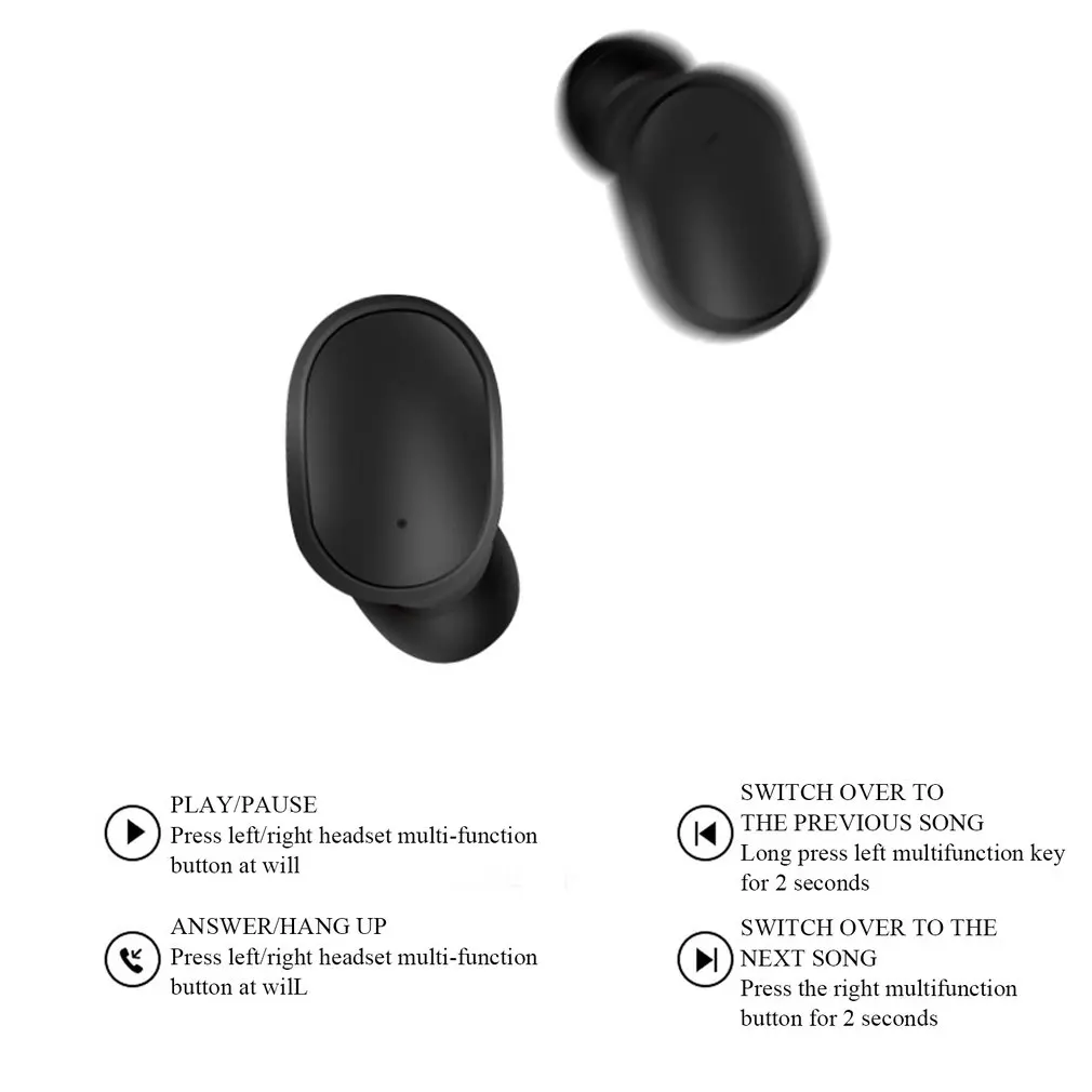 TWS A6S Bluetooth гарнитура PK Redmi Airdots беспроводные наушники 5 0 с шумоподавлением