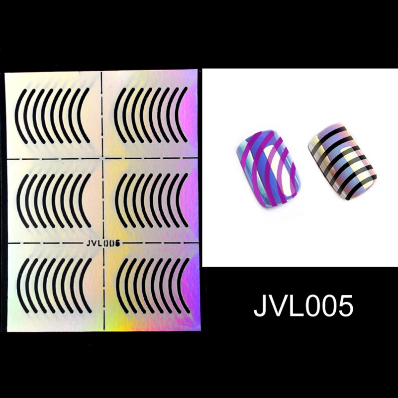 1 шт. ажурные наклейки для ногтей клейкая бумага шаблон печати полые украшения