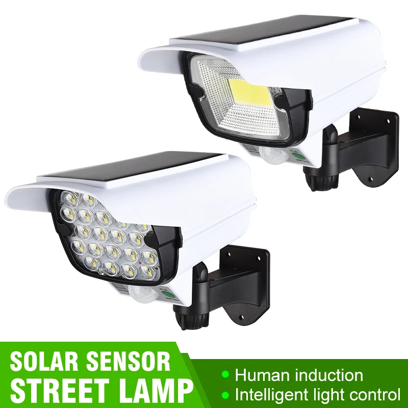 

Solar Light Motion Sensor Security Dummy Camera Wireless Outdoor Flood Light IP66 Waterproof 77 LED Lamp 3 Mode For Home Garden