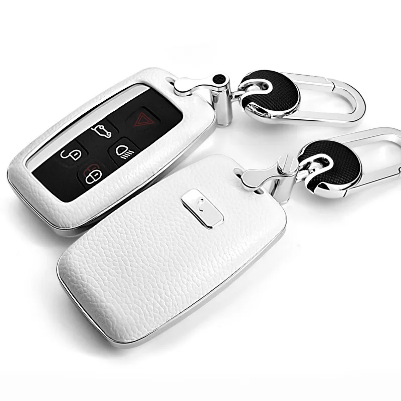 

Top Layer Leather+ABS Remote car key Case CAR shell For Land Rover Evoque 4 Discovery Range Rover Sport 4 Freelander 2 Key