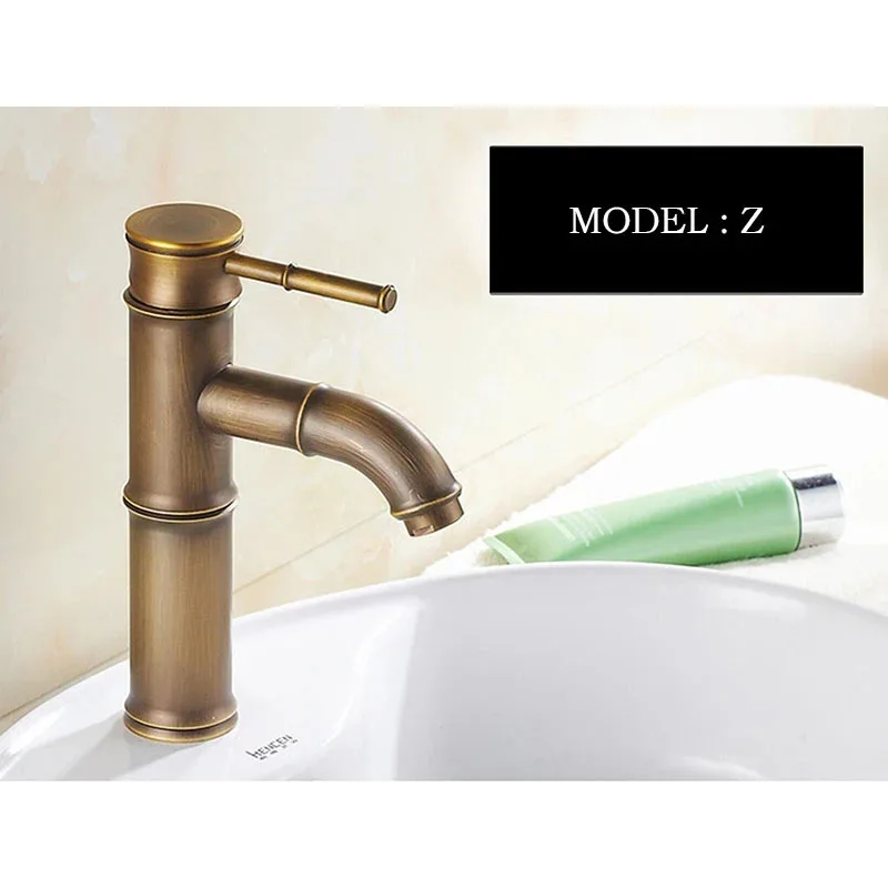 WASOURLF смеситель для ванной комнаты винтажный стиль латунь одна ручка горячая и