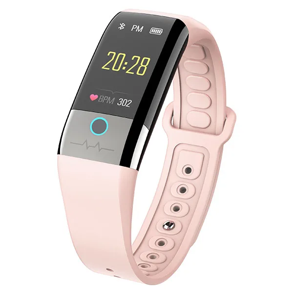 Розовый X1 Спортивные Bluetooth мужские смарт-браслет PPG+ ECG часы кровяное давление Пульс IP67 Водонепроницаемый фитнес-трекер Smartwatch - Цвет: Розовый