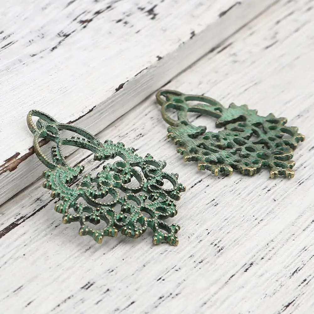 

DoreenBeads Bohemian Zinc Based Alloy Patina Connectors Irregular Antique Bronze Color DIY Making Jewelry 43mm x 30mm, 10 PCs