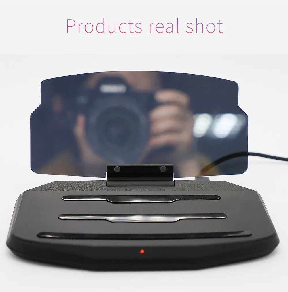Автомобильный держатель HUD с беспроводным зарядным устройством и встроенным