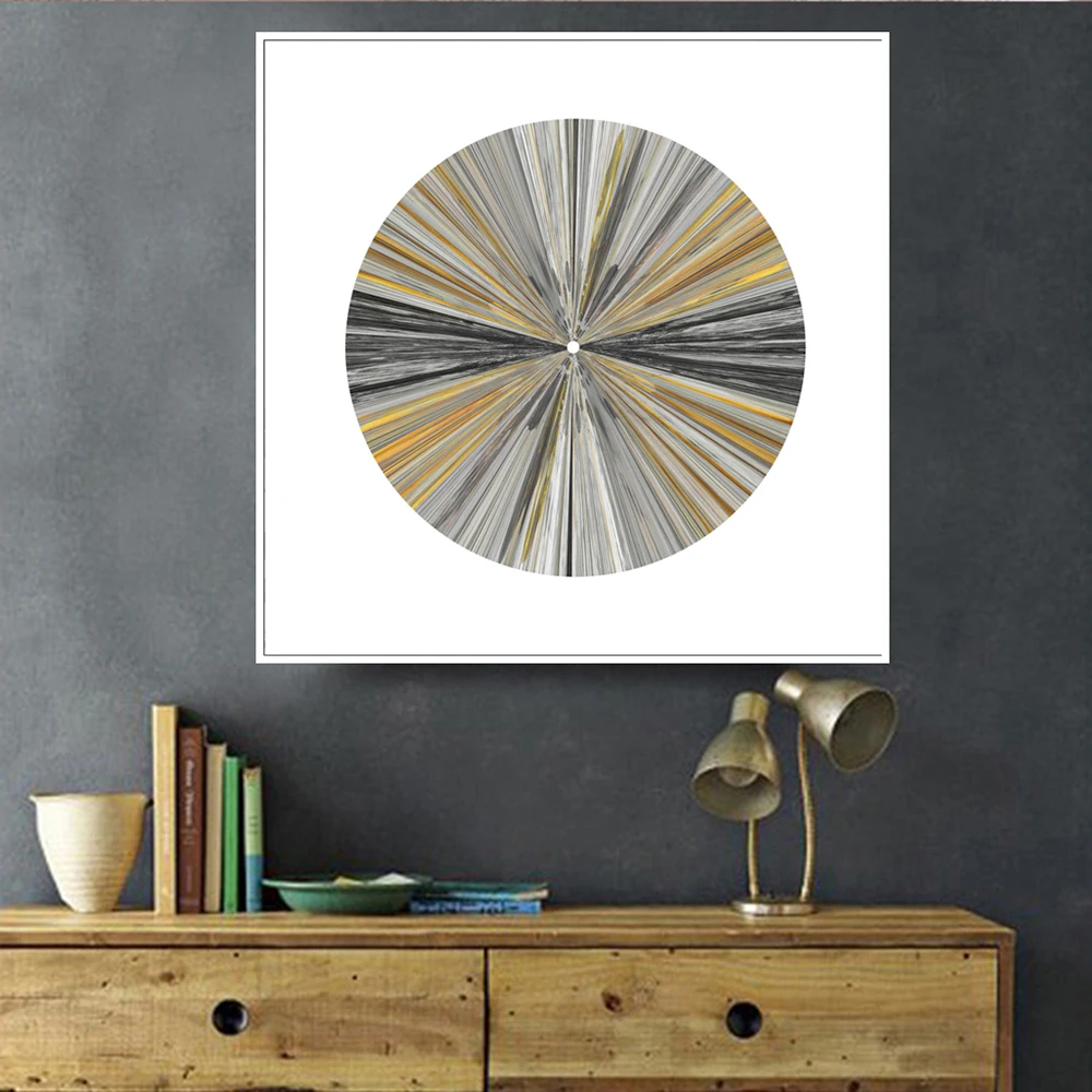 Мультфильм круговой диаграммы Скандинавское украшение домашний холст искусство