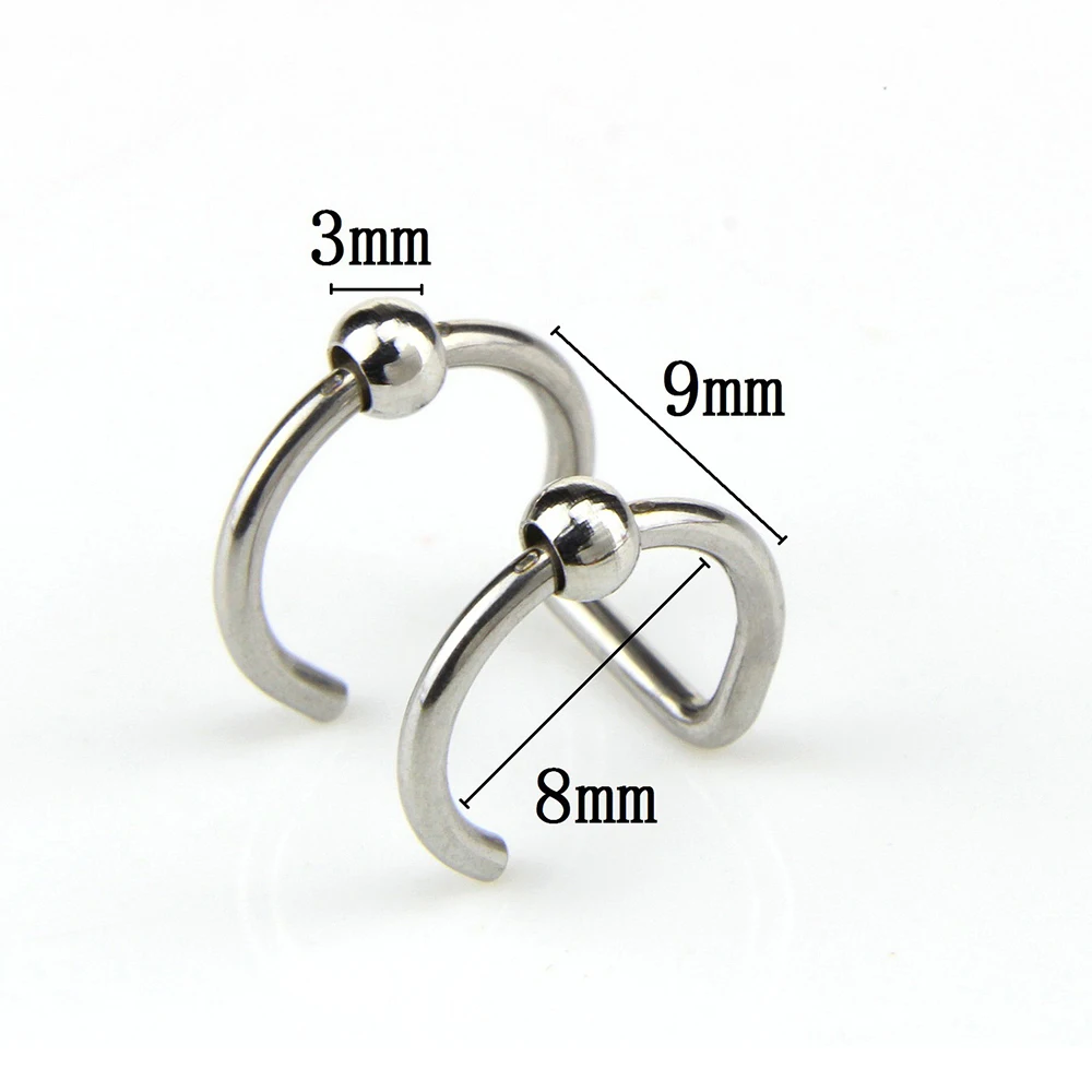 

1pc Fashion stainless steel Punk Rock Ear Clip Cuff Wrap Earrings No piercing-Clip On Cartilage Wrap fake Earring