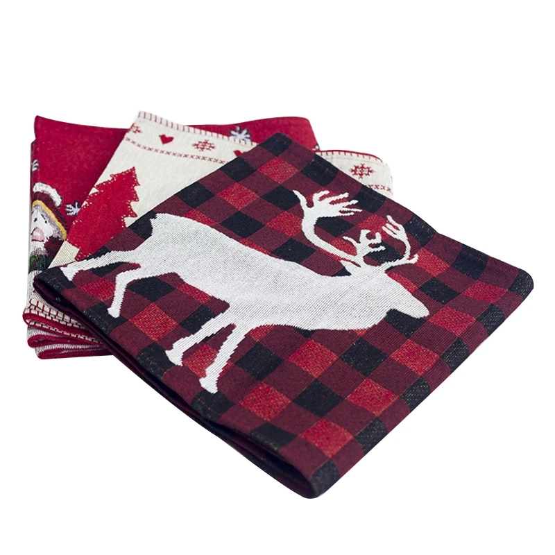 Украшения для Рождества снеговик олень Рождественское дерево с вышитым узором