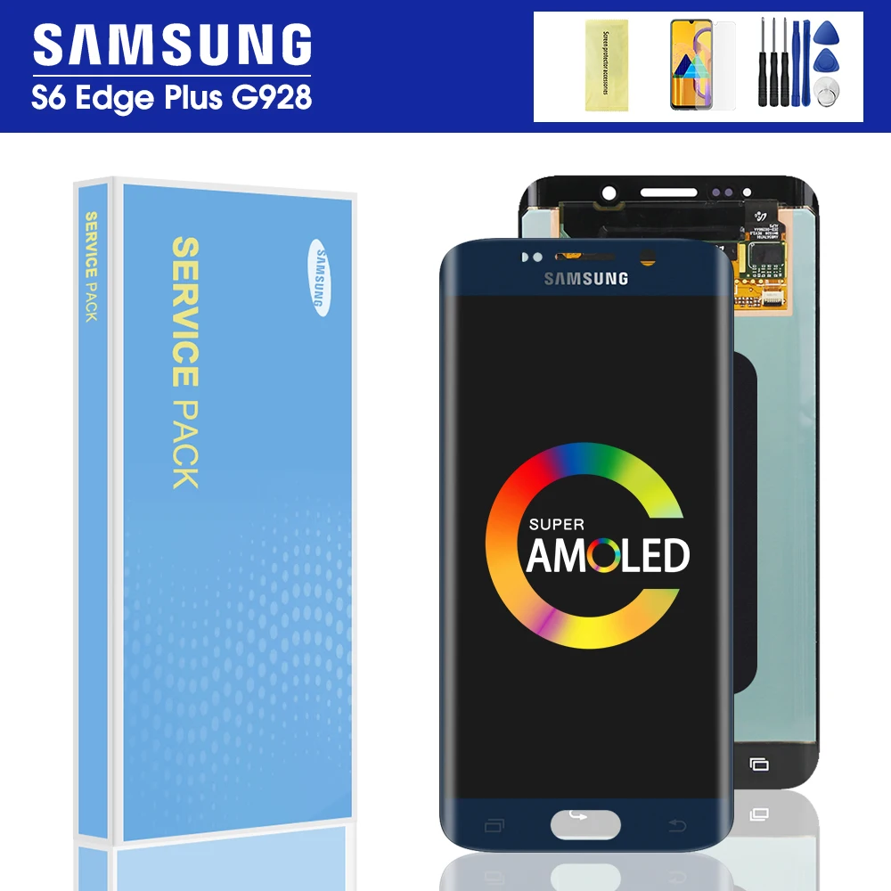 Оригинальный дисплей 5 7 ''для Samsung Galaxy S6 Edge Plus G928 G928F SM-G928FD ЖК-дисплей с