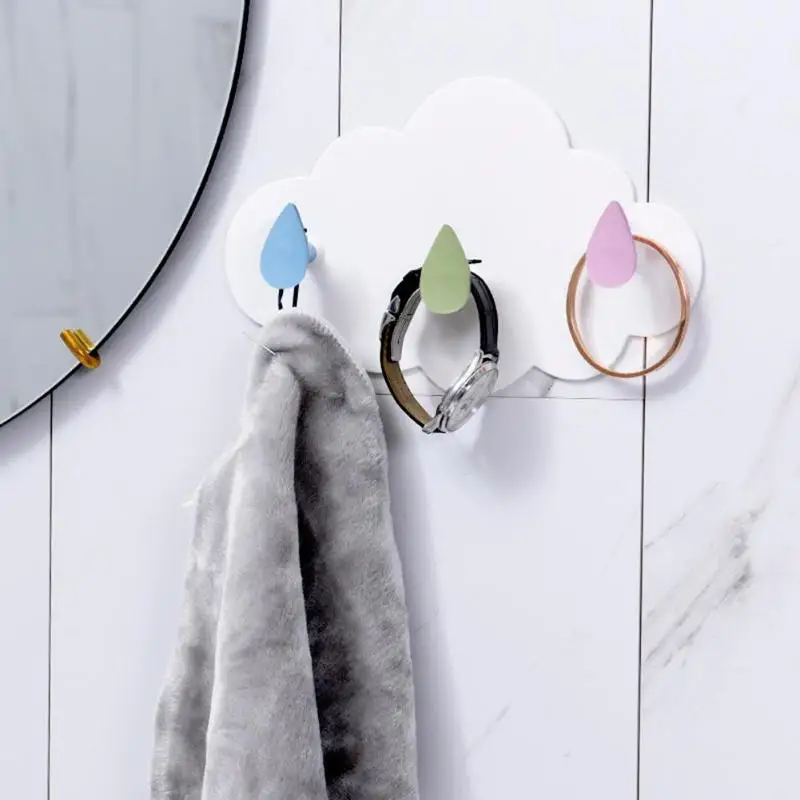 Милая вешалка с крючком в виде облака настенная украшение для детской спальни