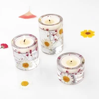 exquisite new product fanxing 3d diy crystal epoxy silicone mold candle holder large medium and small aroma candle tray