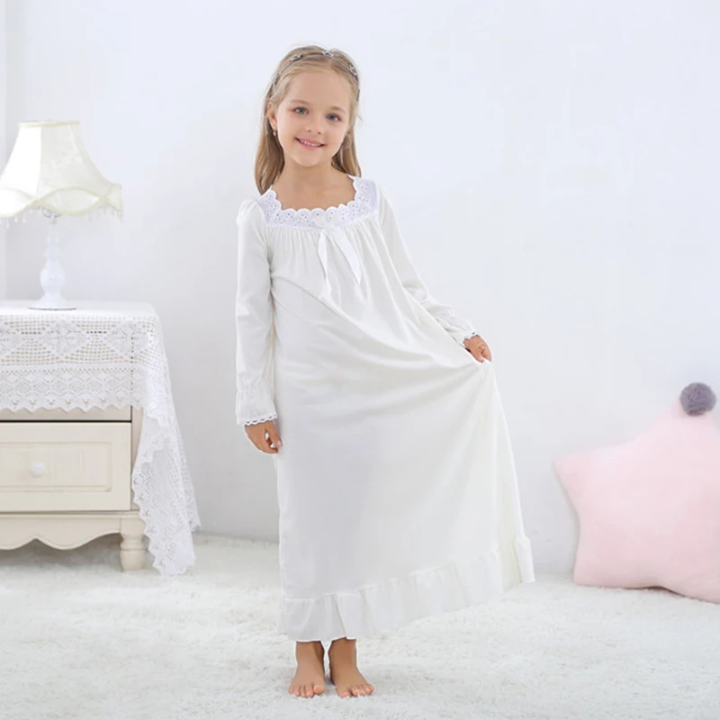 Nightgowns 2-10Y Princess Pajamas Tracksuit Princess Dress New Summer Fashion Dress Soft Wear Daily Long Drsses Toddler