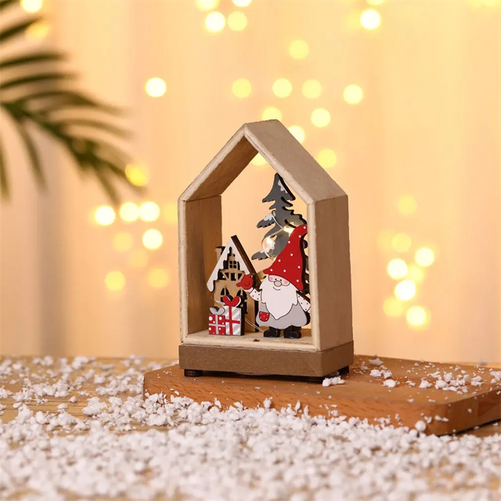 

Дед Мороз, деревянные украшения, Рождественское украшение, подарок, светящийся лес 2022, новогодний декор, украшение для стола, дома