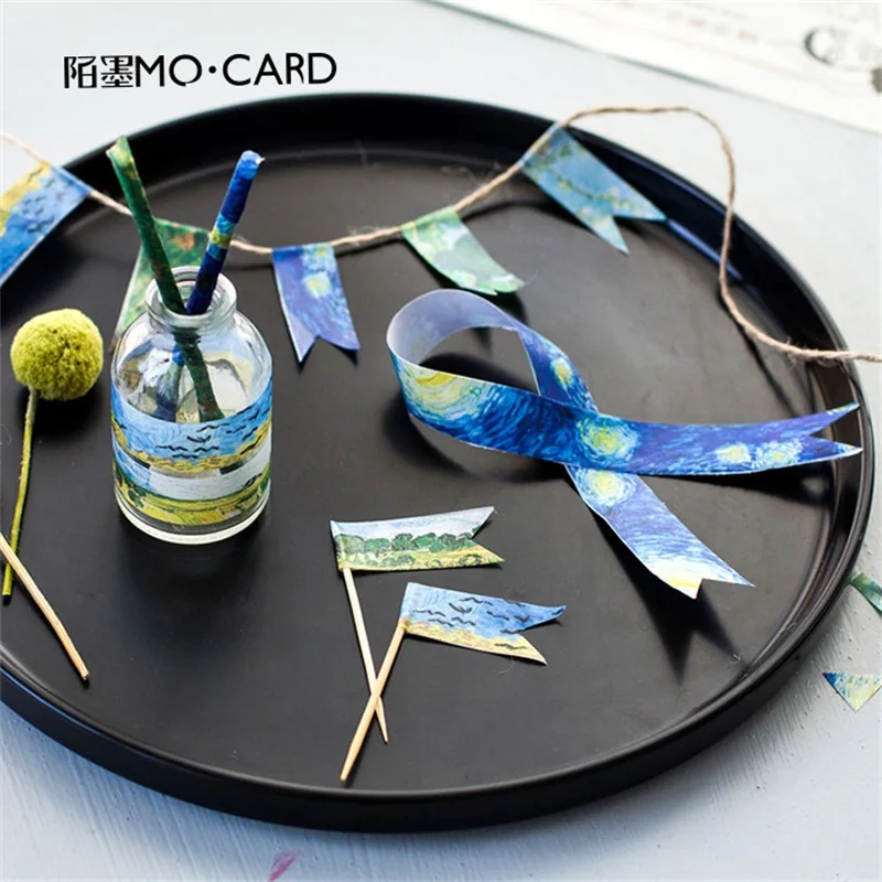 3 шт. декоративные клейкие ленты для рисования Ван Гога 15 х7 м|Офисный скотч| |