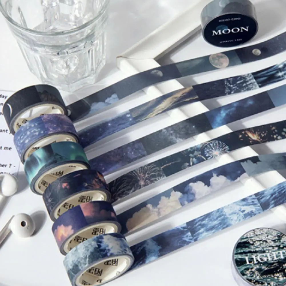 

1 Pcs Classic Van Gogh Washi Tape Set Starry Sky Adhesive Sticker Crafts Masking DIY Gifts Decorate Scrapbooking Tape Label H6W9