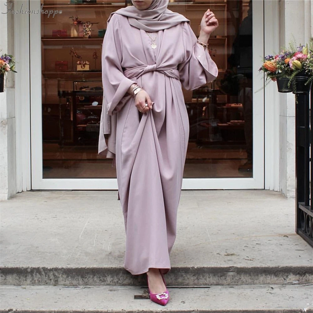 Дубай искусственная мусульманская одежда Бандажное платье Jilbab Caftan