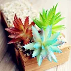 Диаметр = 6,5 см Высота = 5,5 см Маленькие искусственные суккуленты алоэ растения для дома и сада, декоративные поддельные растения сделай сам для цветочной композиции
