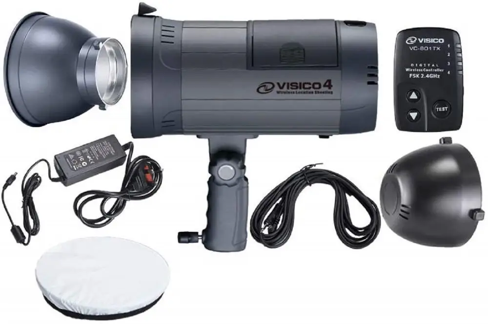 Уличная студийная стробоскопическая вспышка с аккумулятором VISICO 4 триггером 801TX