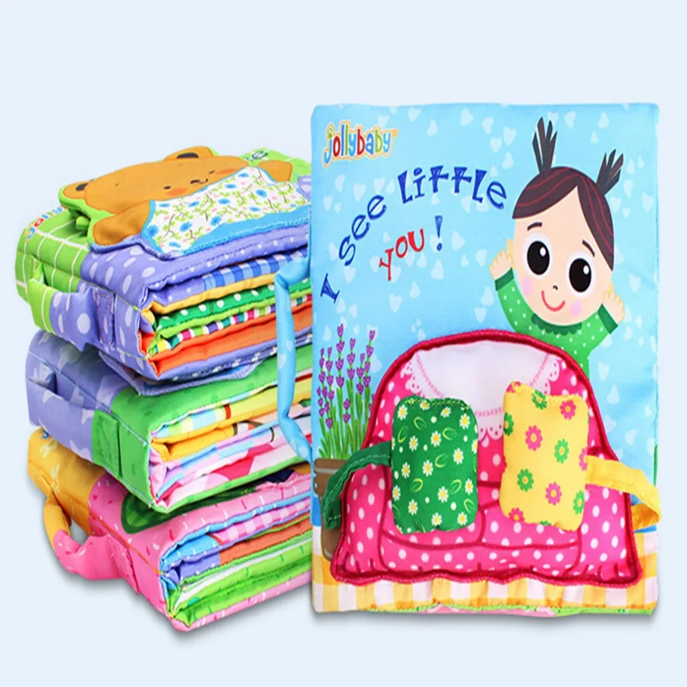 

Baby Infant Toys Baby 3D Cloth Book Early Learning Educational Toys Animals English Story Development Books Juguetes Oyuncak New
