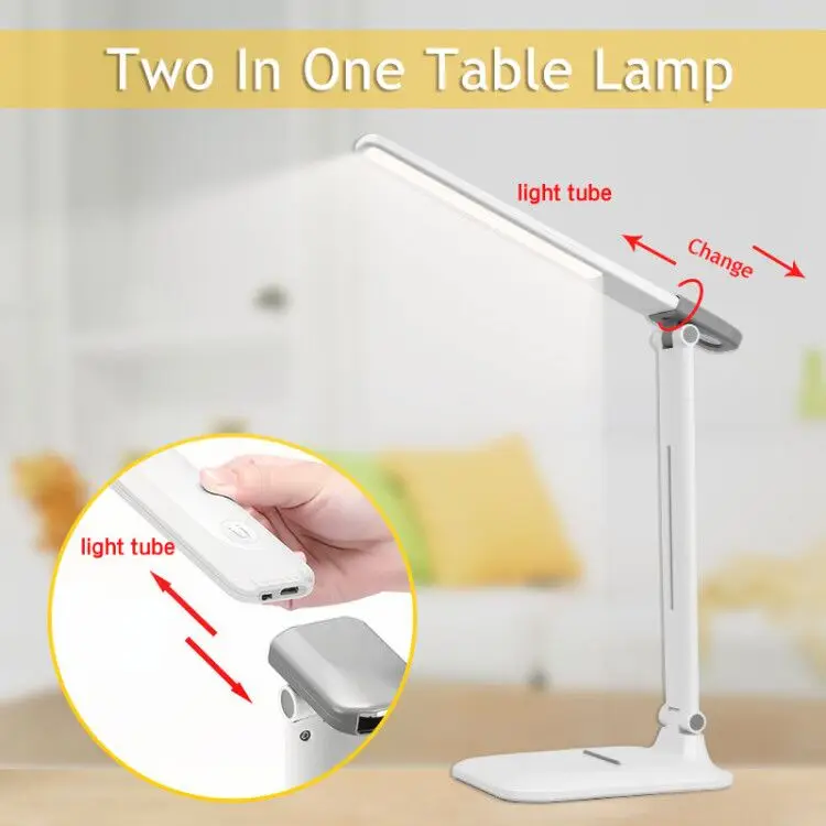 Новая съемсветодиодный Светодиодная настольная лампа 2 в 1 3 режима освещения