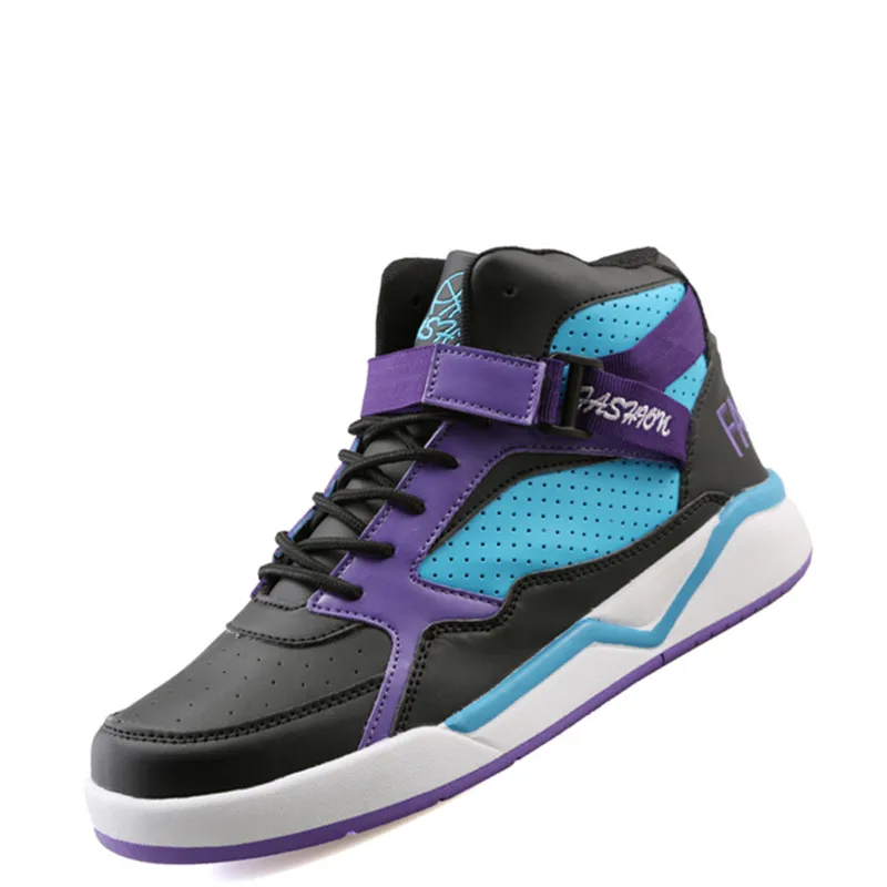 

2020 New Arrivlas Men Leather Casual Shoes High-Top Fashion Men Shoes Comfortable Walking Sneakers Breathable BoaTs