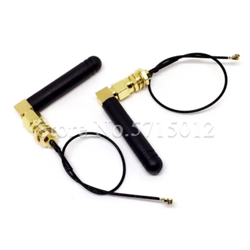 1Pcs GSM 900-1800MHz GPRS Bend Head Glue Stick Antenna with 15cm IPEX Male Turn to SMA Famale Connect Wire 2DB Gain Aerial - купить по