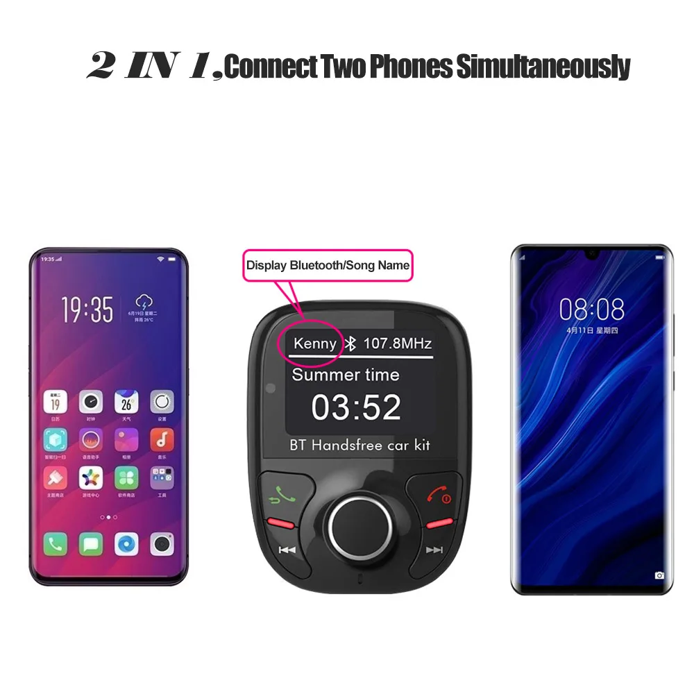 VR робот Bluetooth Handsfree автомобильный комплект fm-передатчик модулятор 5 в 3.4A USB зарядное устройство адаптер Aux автомобильное аудио TF U диск MP3 плеер