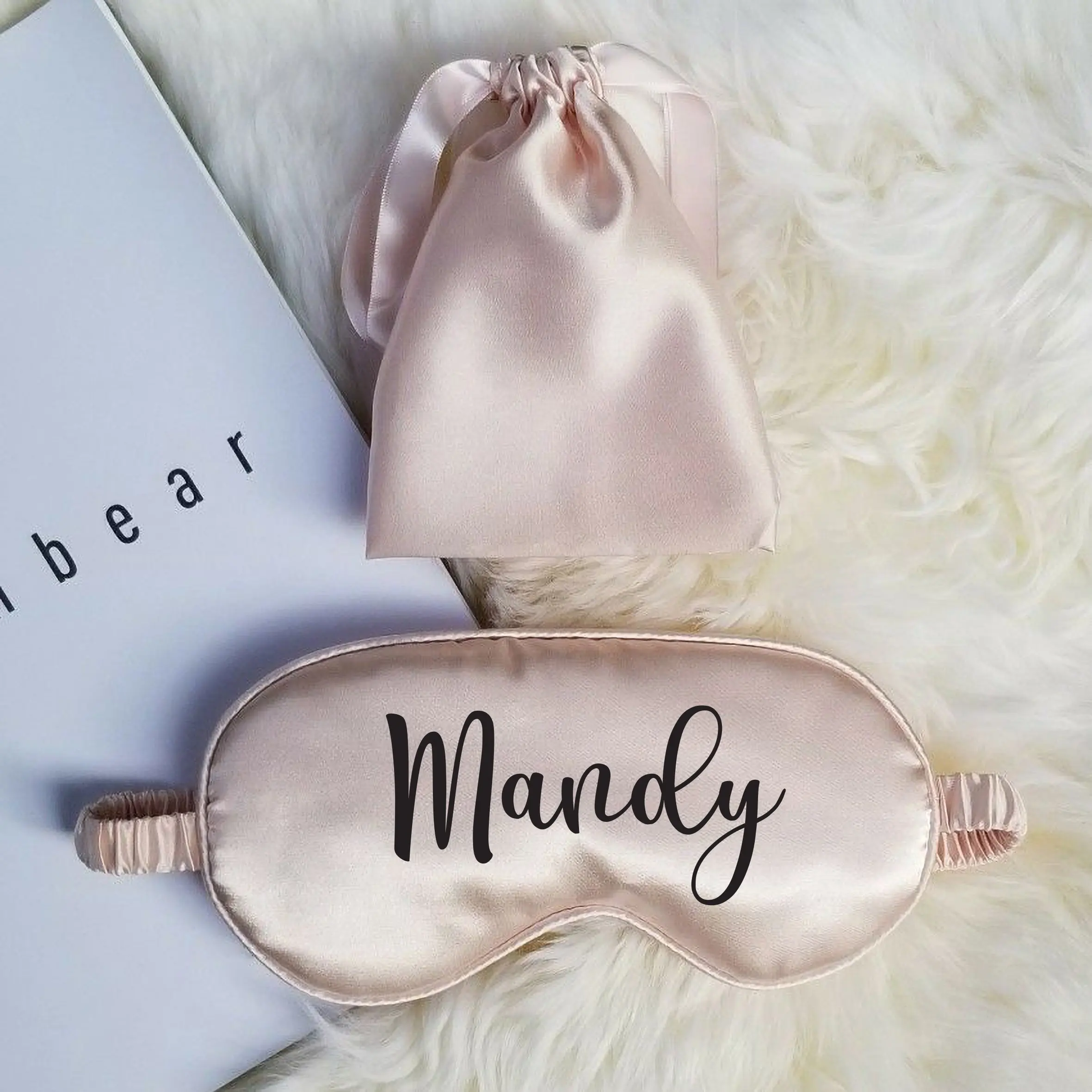 Атласная маска для сна на заказ мягкий подарок спа Праздничный Рождественский