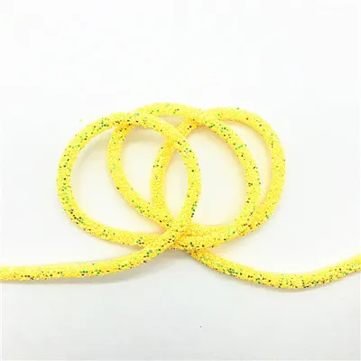 yellow 6 мм Мягкая трубка шнур веревка Gillter блесток для одежды обувь заколки для волос сумки аксессуары DIY ремесла Ювелирные изделия Браслет вечерние - Цвет: yellow