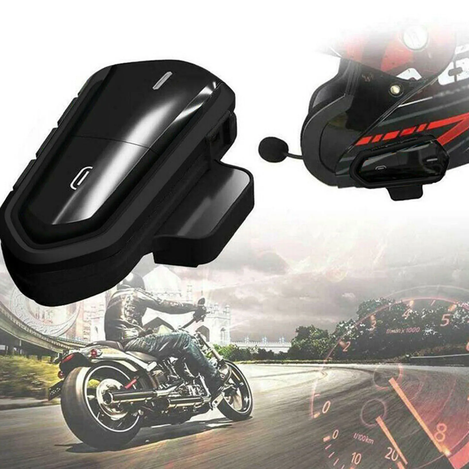 

BT-S2 bluetooth Motorcycle Helmet Headset Microphones Intercom Waterproof MP3 FM