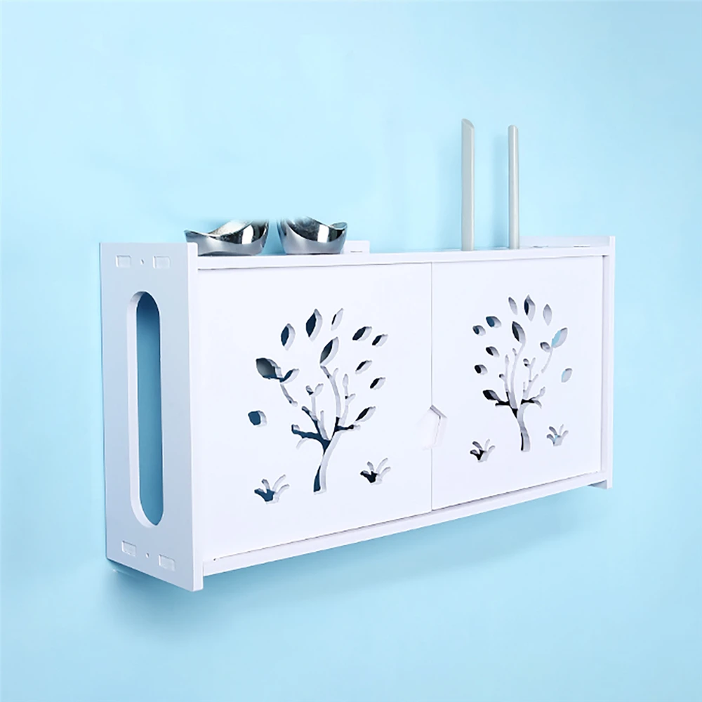WIFI Router Wall Mounted Organizer Shelf Cable Power Plus Wire TV Set-Top Box Storage Rack for Home Office Supplies | Дом и сад