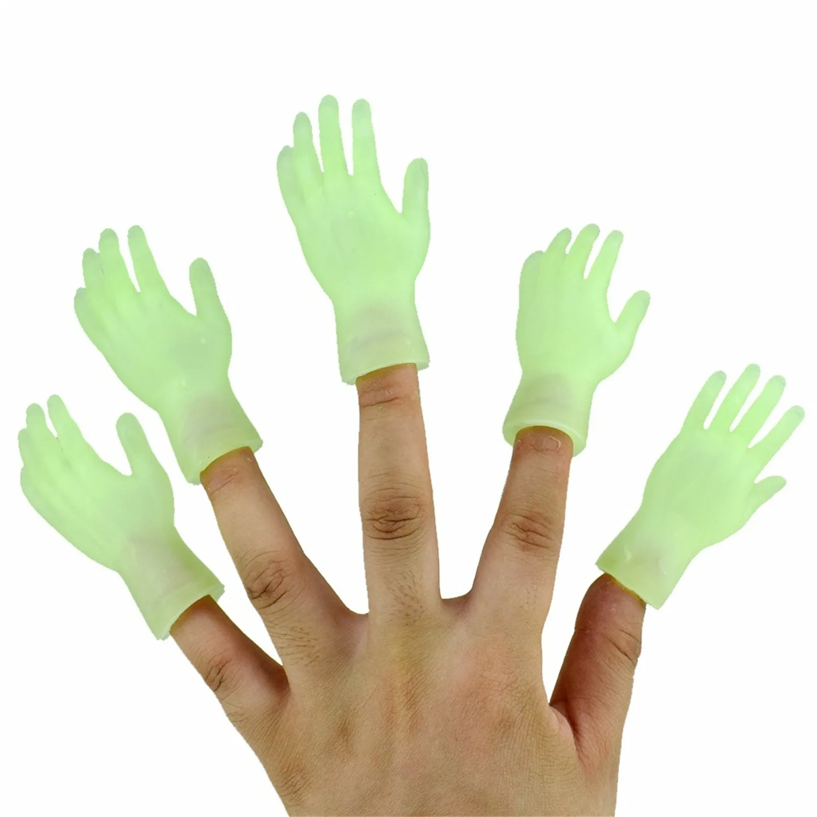 

Glow Finger Puppet Luminous Novelty Funny Mini Left Right Finger Hand Antistress Fidget ToyDrop Shipping Juguetes10pcs