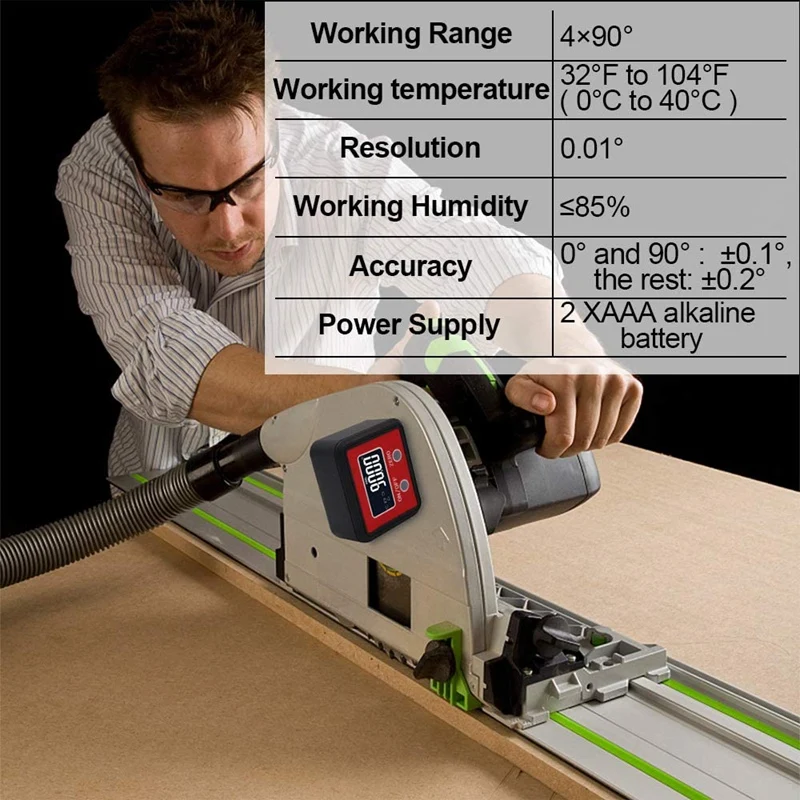 

Digital Angle Finder Backlight Angle Gauge Level Box Protractor with V-Groove netic for Carpentry Building Masonry