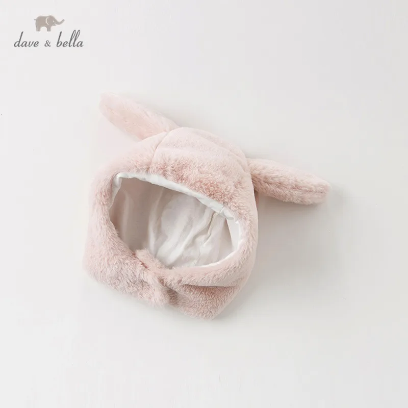 

DB11801 dave bella winter baby girl cute solid pink warm hat