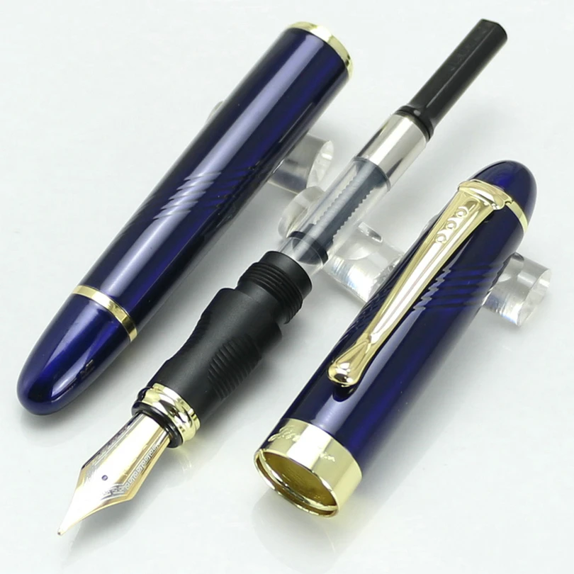 JINHAO X450 Роскошная синяя перьевая ручка высококачественные металлические