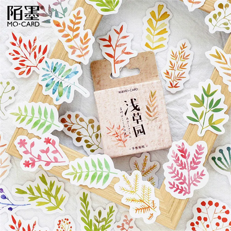 

45Pcs/set kawaii Stationery sticker cute grass pattern diary office calendar stationery christmas stickers gift label