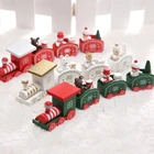 Рождественские деревянные украшения в виде поезда, Счастливого Рождества, украшение для дома, подарок Санта-Клауса, детские игрушки, Рождественский Декор, новый год 2022