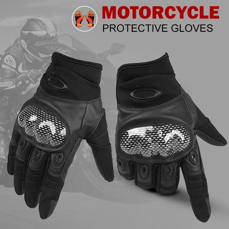 Мотоциклетные перчатки кожаные тактические боевые с полным пальцем
