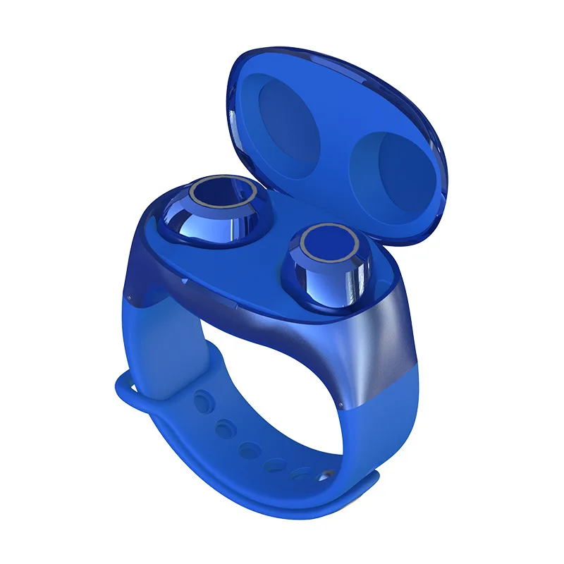 Наручные часы с Bluetooth v5.0 наушники зарядным чехлом и функцией сенсорного