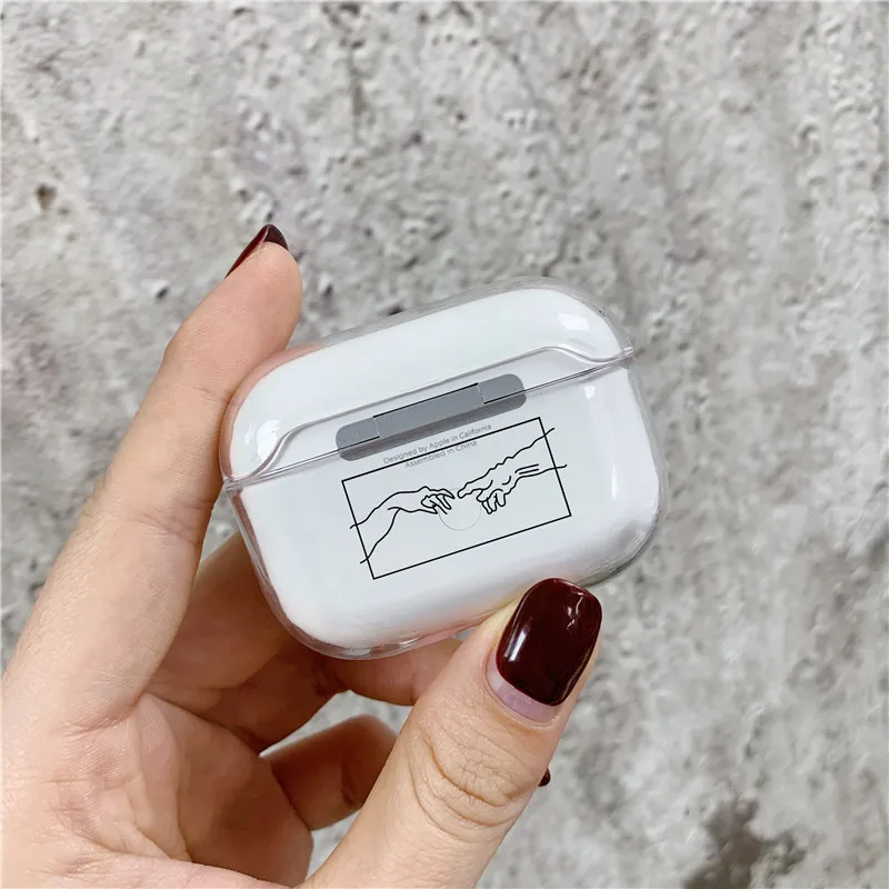 Модный чехол с забавным рисунком для Apple Airpods Pro, Роскошный прозрачный защитный чехол для наушников с Bluetooth для air pods 3, Жесткий Чехол