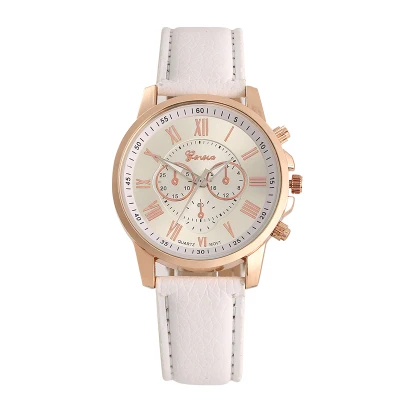 Женские и мужские наручные часы с кожаным ремешком Кварцевые аналоговые