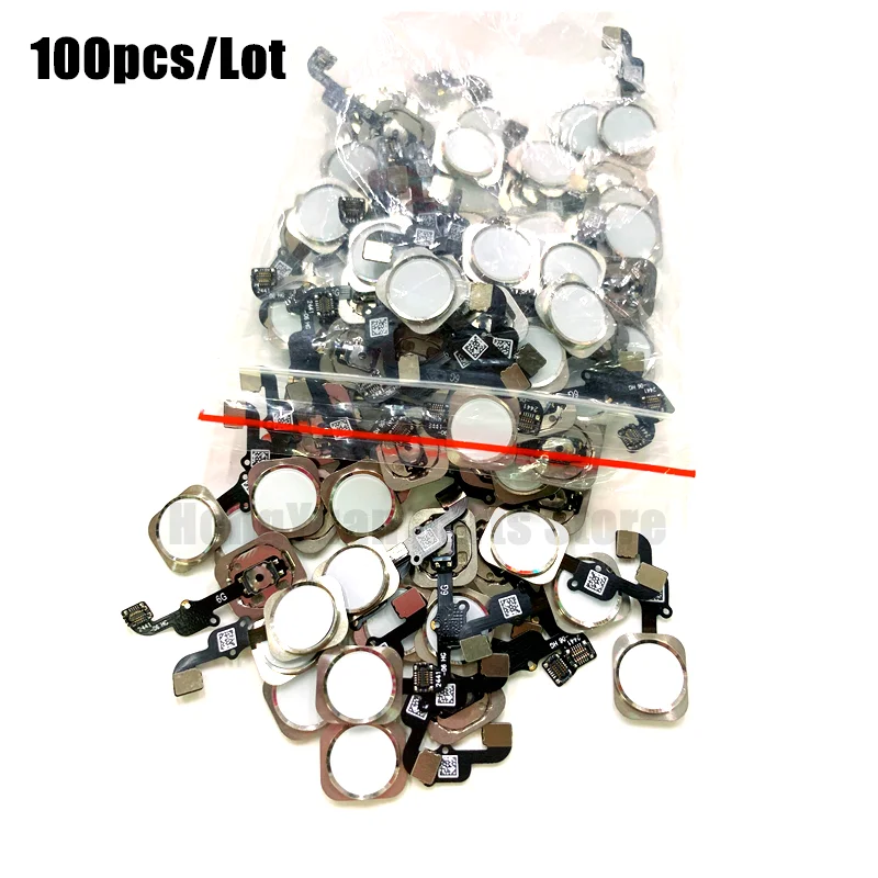 100pcs Home Button Key Flex Cable For iPhone 6  6P 6s Plus  Return Functions Back Home Button Repair Parts